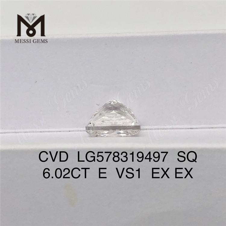 6.02CT SQ E VS1 EX EX le plus grand diamant fabriqué en laboratoire CVD LG578319497