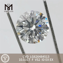 Diamants certifiés igi 10.01CT F VS2 ID RD à vendre CVD LG626484513丨Messigems