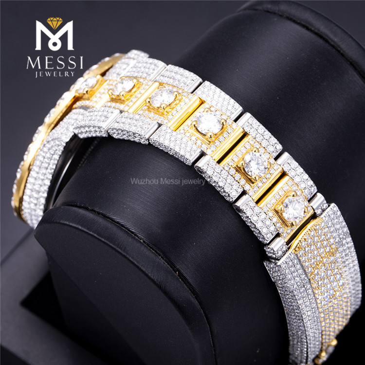 montres moissanite en or blanc pas cher