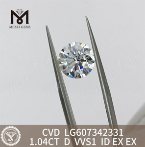  1.04CT D VVS1 Prix du diamant cultivé en laboratoire par carat Créer en toute confiance CVD 丨 Messigems LG607342331
