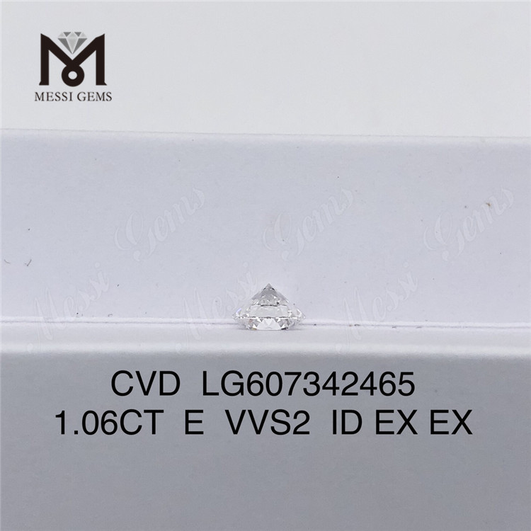 1.06CT CVD E VVS2 prix d\'un diamant cultivé en laboratoire de 1 carat pour B2B 丨 Messigems LG607342465 