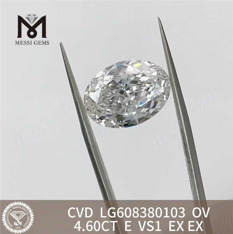 Diamant certifié IGI 4,6 ct E VS1 OV CVD diamant Perfection optique 丨 Messigems LG608380103