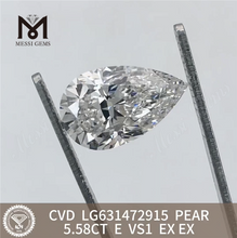 Diamants synthétiques 5.58CT E PEAR VS1 IGI LG631472915丨Messigems