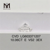 10.06CT E VS2 3EX Nouveau laboratoire créé des diamants 丨 Messigems CVD LG603371207