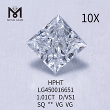 Diamants de laboratoire 1,01 carat D VS1 HPHT TAILLE PRINCESSE