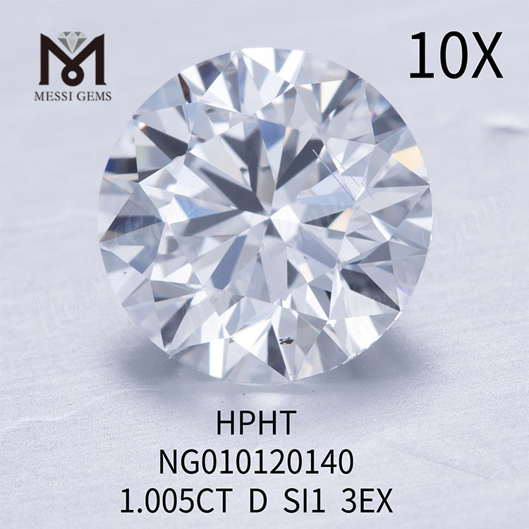 D 1.005ct diamant synthétique de pierre précieuse en vrac SI1 EX CUT