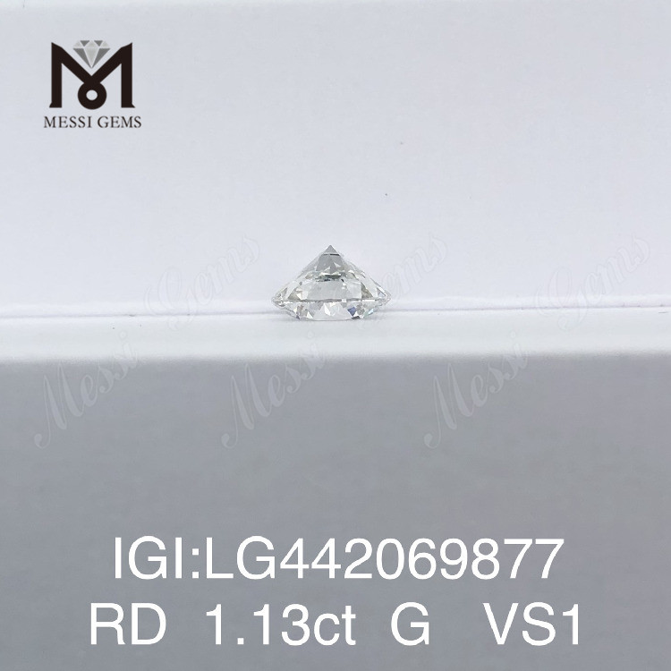 Diamants synthétiques ronds BRILLIANT IDEAL 2EX de 1,13 carat G VS1