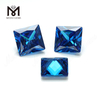 Forme carrée de haute qualité 12*12mm topaze bleue CZ prix de la pierre de zircone cubique