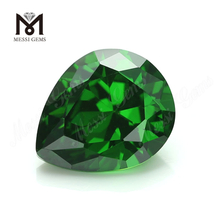 4 * 6 pierres précieuses en vrac en forme de poire verte zircone cubique artificielle