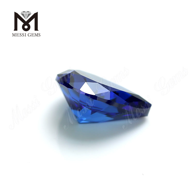 Forme de poire de haute qualité 10x12mm topaze bleue CZ prix de la pierre de zircone cubique