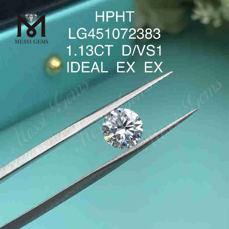 1.13ct D/VS1 RD diamants en vrac fabriqués en laboratoire IDEAL