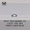 NF212200002 OV 1.01CT VS2 2EX FANTAISIE BLEU CLAIR diamant de laboratoire HPHT