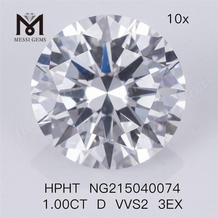 Diamants de laboratoire 1.00CT HPHT D VVS2 3EX