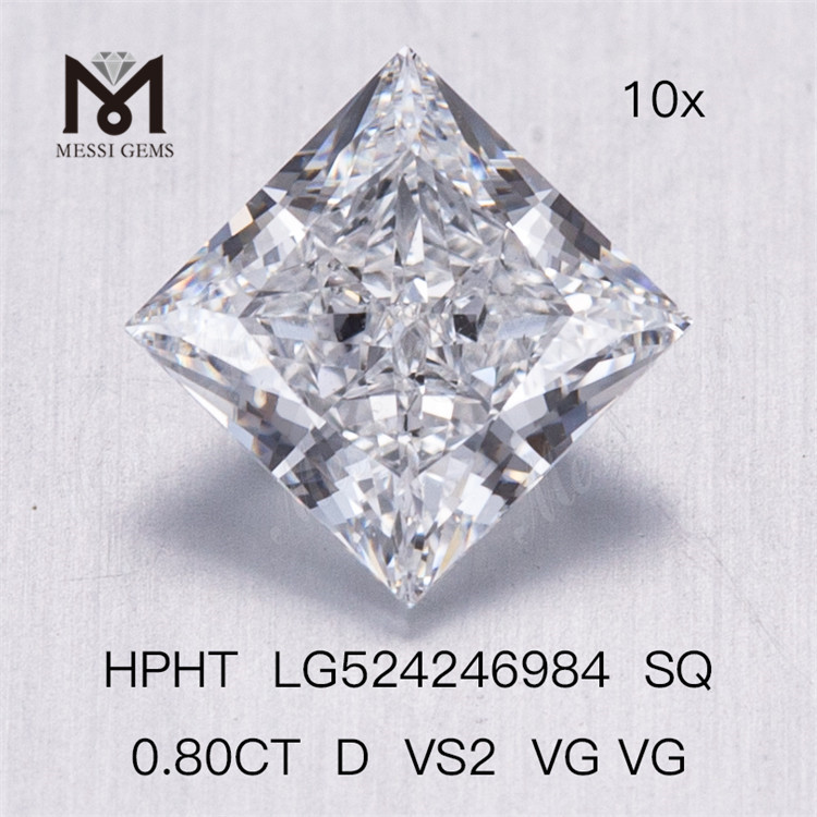0.80ct Lab Grown Diamond SQ D VS2 HPHT diamant prix de gros en gros