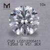 1.20ct VS diamant de laboratoire cvd en vrac pas cher G 3EX 1 carat diamant fabriqué par l\'homme prix pas cher