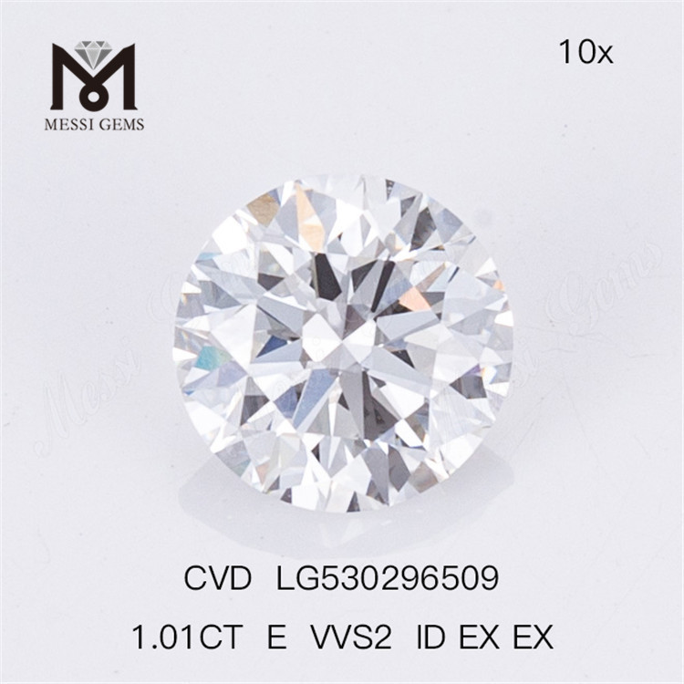 1.01ct E VVS2 diamant de laboratoire en vrac VS RD pas cher diamant fabriqué par l'homme CVD