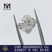 3.53CT G cvd lab diamant Forme de coussin en vrac diamants fabriqués par l'homme en stock