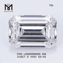 3.43CT E VVS1 EX VG EM diamants synthétiques en vrac CVD LG529260625