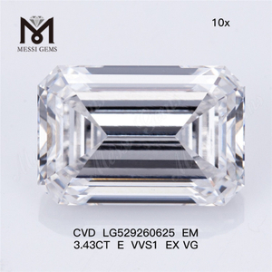 3.43CT E VVS1 EX VG EM diamants synthétiques en vrac CVD LG529260625