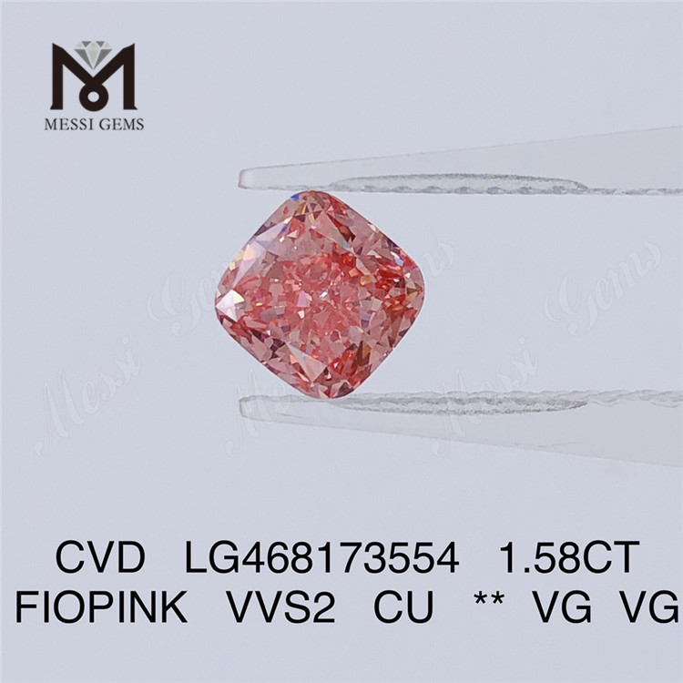 1.58CT FIOPINK VVS2 CU VG VG CVD fournisseur de diamants cultivés en laboratoire LG468173554