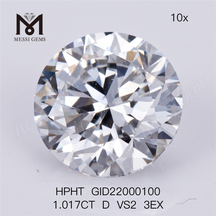1.017CT D VS2 3EX Diamants de laboratoire ronds en vrac Blanc Diamant de laboratoire en vrac