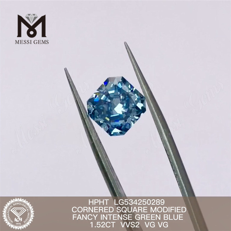 1.52CT VVS Vert Bleu Diamants de laboratoire en vrac HPHT Lab Grown Diamonds En vente LG534250289