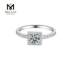Prix ​​de gros d\'usine 925 Moissanite Silver Jewelry Rings Girl Moissanite Ring for Women