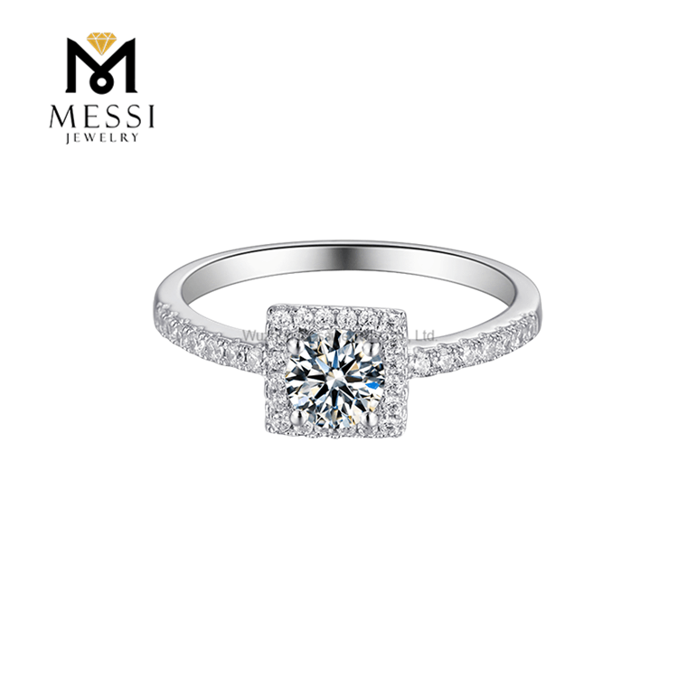 Prix ​​de gros d\'usine 925 Moissanite Silver Jewelry Rings Girl Moissanite Ring for Women