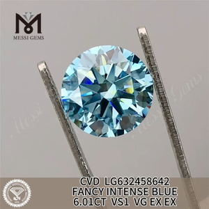 6.01CT VS1 VGFANCY BLEU INTENSE IGI Diamant LG632458642丨Messigems