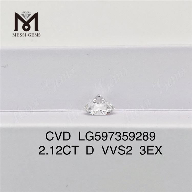 2.12CT D VVS2 3EX 2ct Cvd Prix du diamant cultivé en laboratoire LG597359289