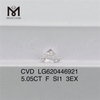 5.05CT F SI1 3EX CVD Diamants ronds cultivés en laboratoire prix pas cher 丨 Messigems LG620446921 