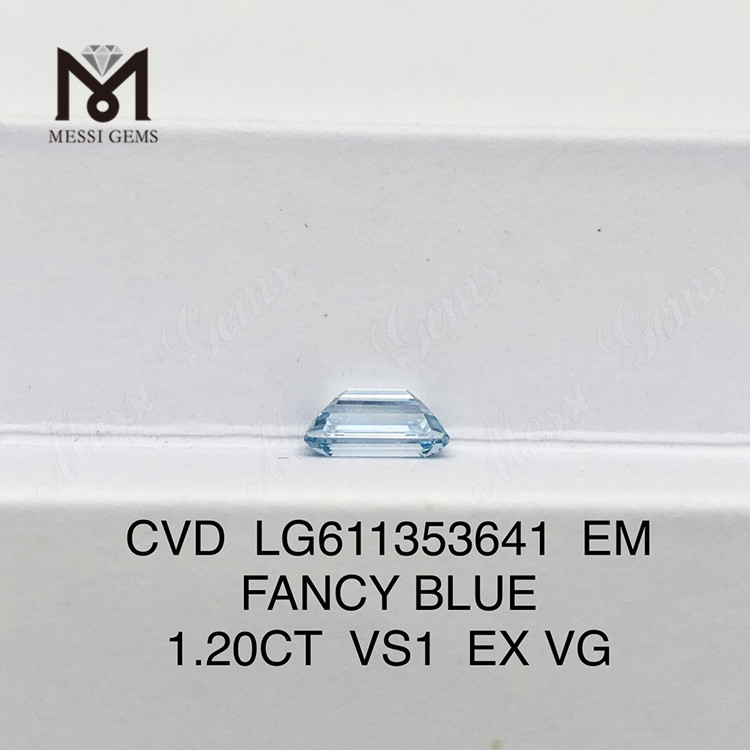 1.20CT VS1 CVD FANCY BLUE EM diamants cultivés en laboratoire au meilleur prix LG611353641丨Messigems 