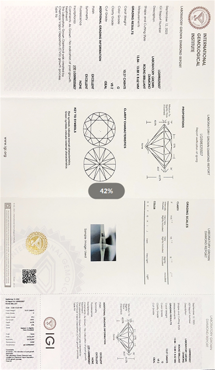 cvd de diamant cultivé en laboratoire