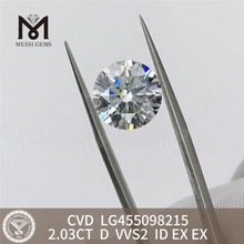2.03CT D VVS2 2ct Diamants certifiés IGI Prix de gros 丨 Messigems LG455098215 