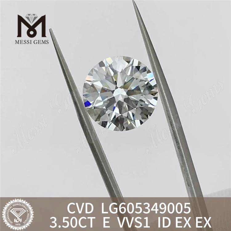 3.50CT E VVS1 Igi Certifié Diamants 3ct CVD Gros Brilliance LG605349005丨Messigems