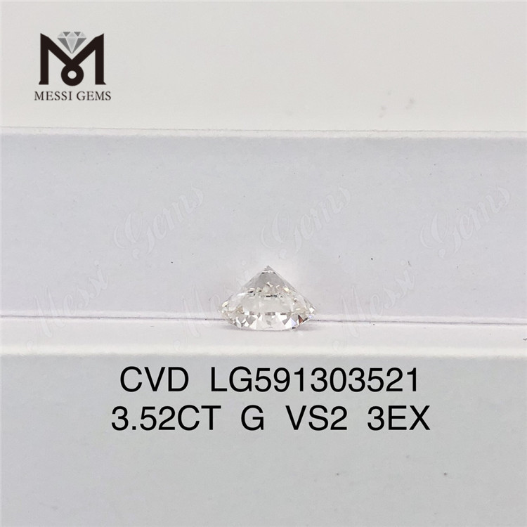 3,52 CT G VS2 3EX CVD Diamants en vrac créés en laboratoire La qualité répond à la quantité LG591303521 丨 Messigems