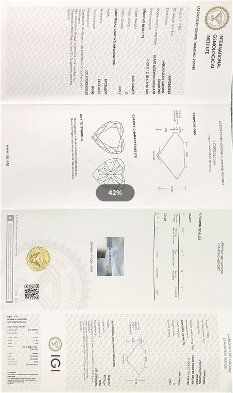 Pierres CVD 6 carats