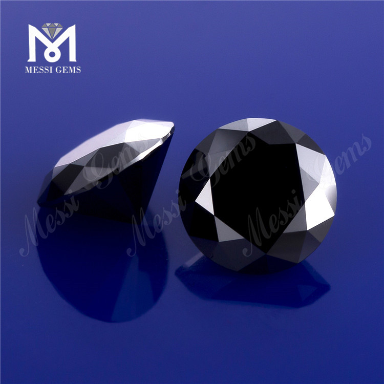 Moissanite synthétique ronde moissanite noire 8mm à vendre