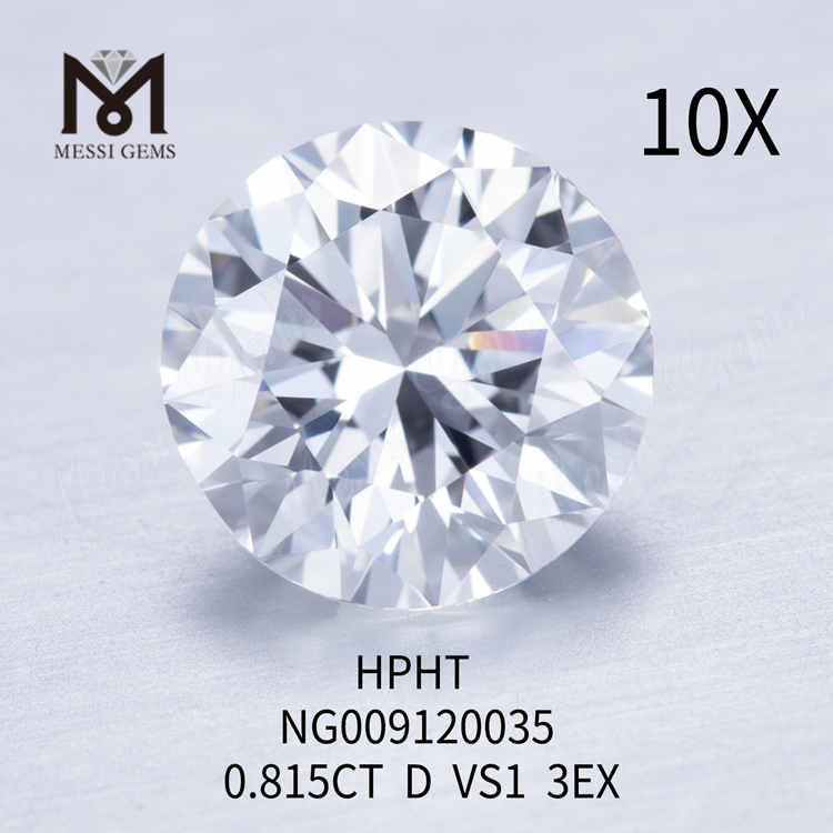 0,815 carat D VS1 diamants ronds créés en laboratoire prix 3EX