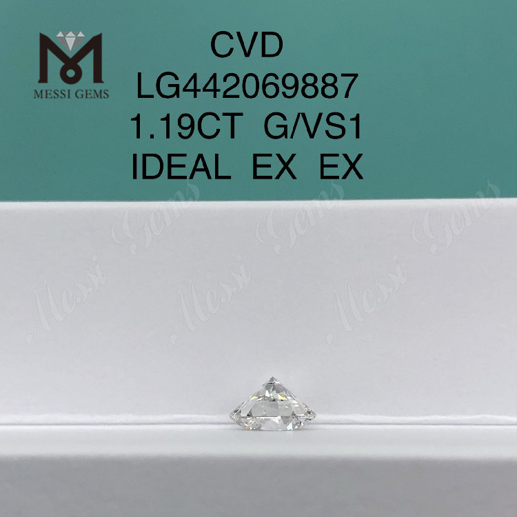1,19 carat g Diamant de laboratoire VS1 IDEAL Cut Grade Round 1ct