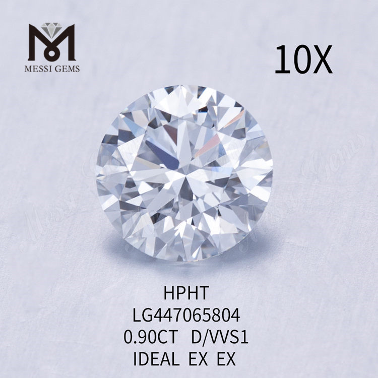 0,90 carat D Round BRILLIANT IDEL Cut vvs1 diamant créé en laboratoire