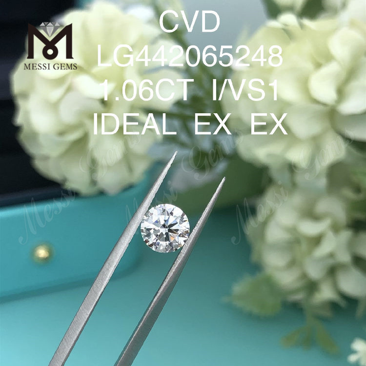 1,06 carat I VS1 Diamant rond cultivé en laboratoire CVD