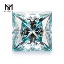 Prix ​​de gros Loose Moissonite Princess Cut 1 Carat Blue Moissanite Diamond