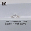 2.07CT F VS1 EX CVD diamant marquise cultivé en laboratoire certificat IGI