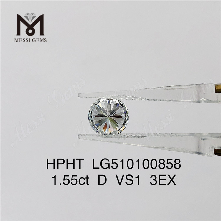 1.55ct D vvs lâche hpht lab diamond sale forme ronde 3EX lab diamond en vente