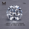 1.50CT D VS hpht diamant EX prix d\'usine de diamants de laboratoire