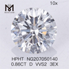 0.86CT Loose HPHT Diamond D VVS2 3EX Diamants de laboratoire 
