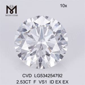 2.53CT F VS diamant de laboratoire lâche en gros RD forme diamants cultivés en laboratoire 2,5 carats à vendre