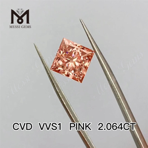 2.064ct fournisseurs de diamants cultivés en laboratoire rose cvd prix de gros de diamants roses synthétiques