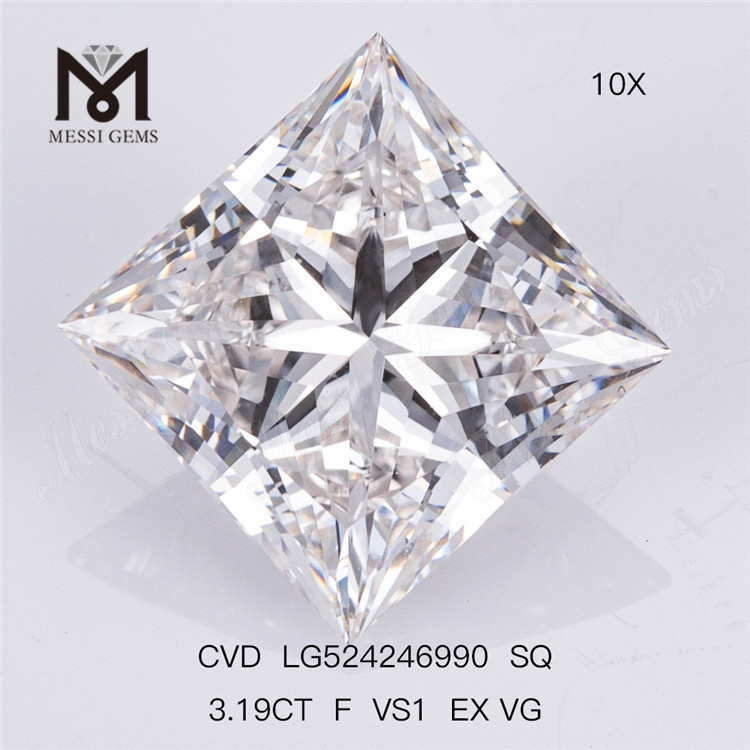 3.19CT CVD Diamond Wholesale SQ F VS1 Prix de la pierre cultivée